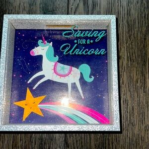 Unicorn glitter piggy bank